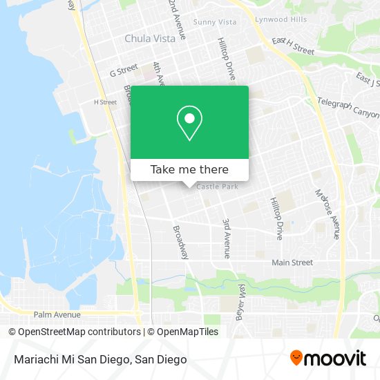 Mapa de Mariachi Mi San Diego