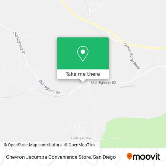 Mapa de Chevron Jacumba Convenience Store
