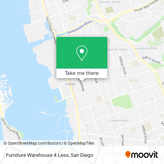 Furniture Warehouse 4 Less map