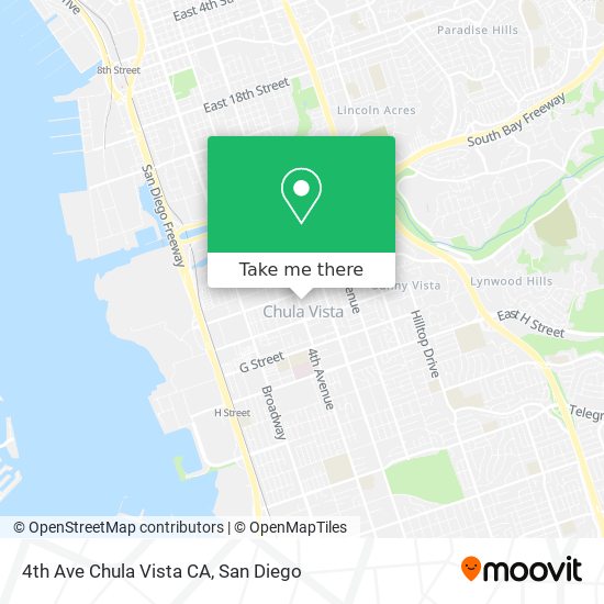 Mapa de 4th Ave Chula Vista CA