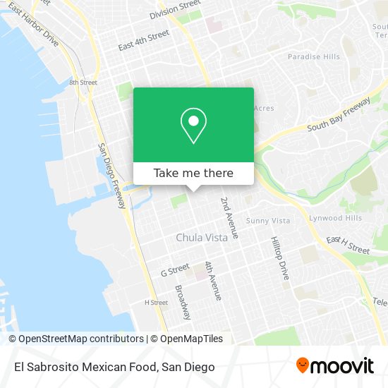 El Sabrosito Mexican Food map