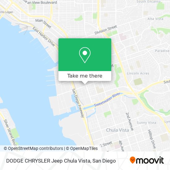 DODGE CHRYSLER Jeep Chula Vista map