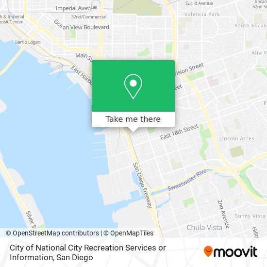 City of National City Recreation Services or Information map