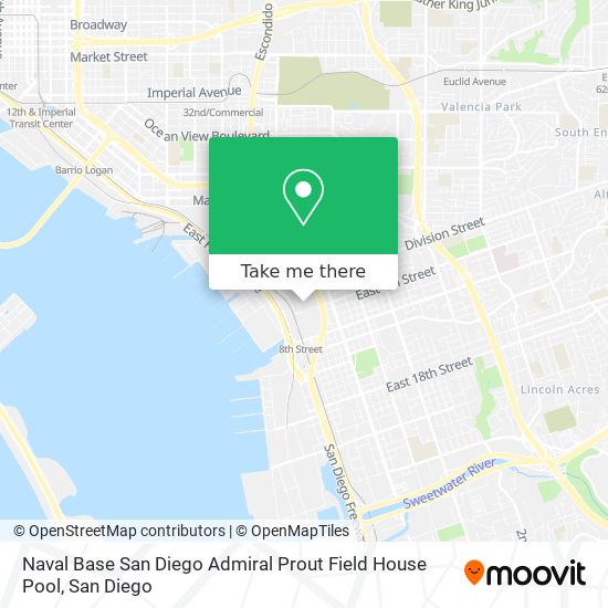 Mapa de Naval Base San Diego Admiral Prout Field House Pool