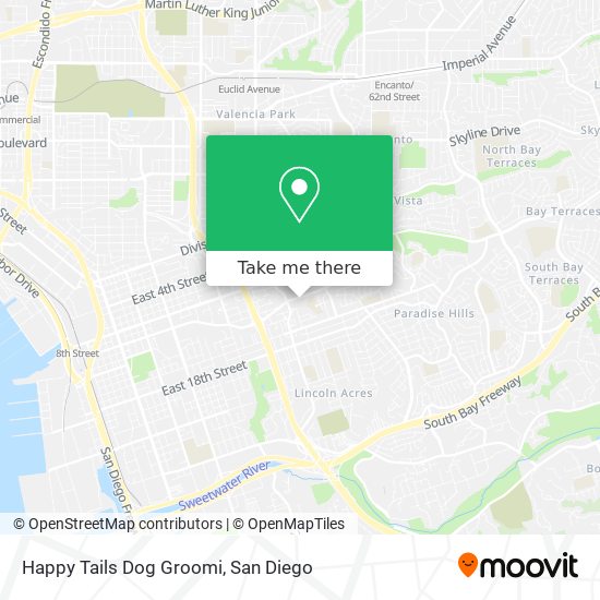 Mapa de Happy Tails Dog Groomi