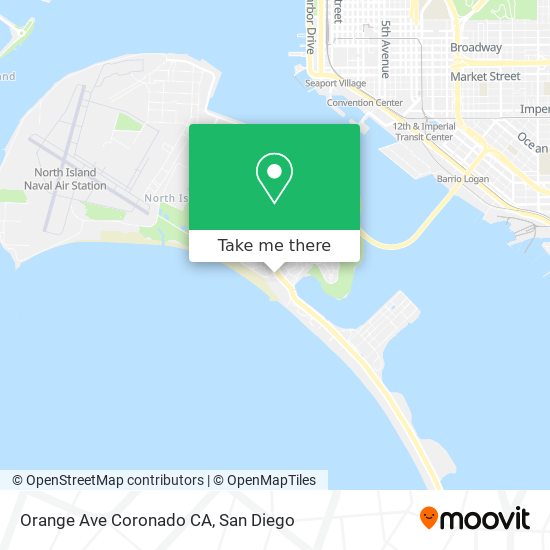 Mapa de Orange Ave Coronado CA