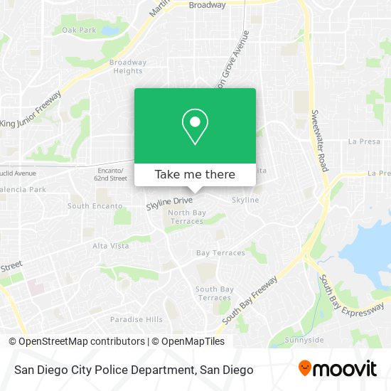 Mapa de San Diego City Police Department