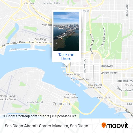 San Diego Aircraft Carrier Museum map