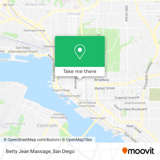 Betty Jean Massage map