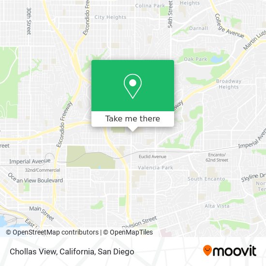 Chollas View, California map