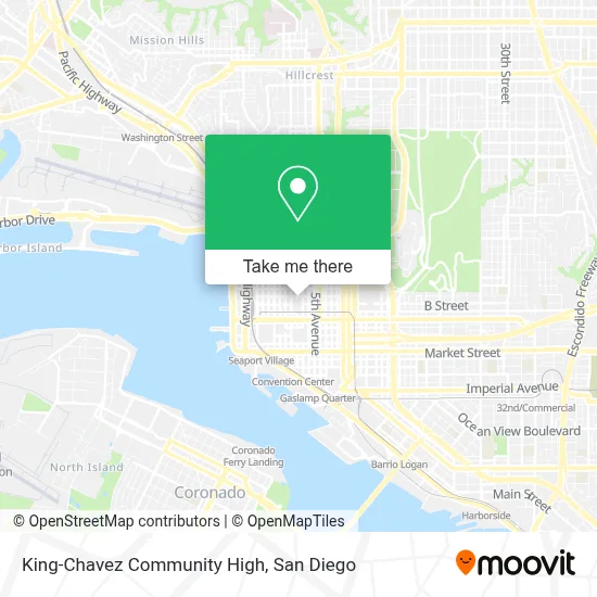King-Chavez Community High map
