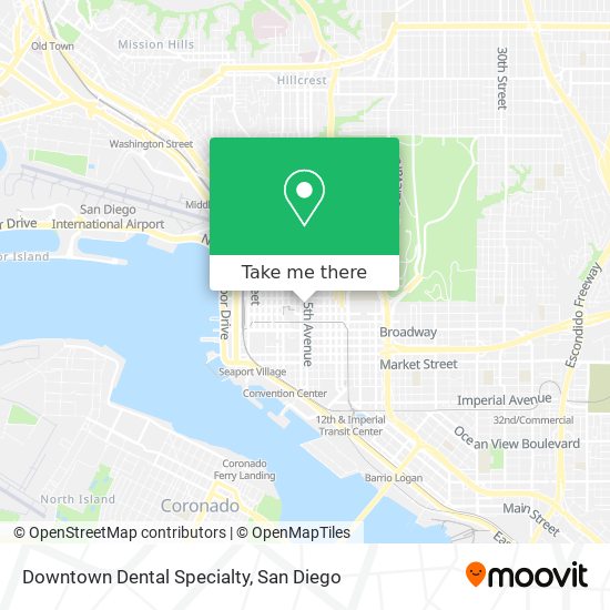 Downtown Dental Specialty map