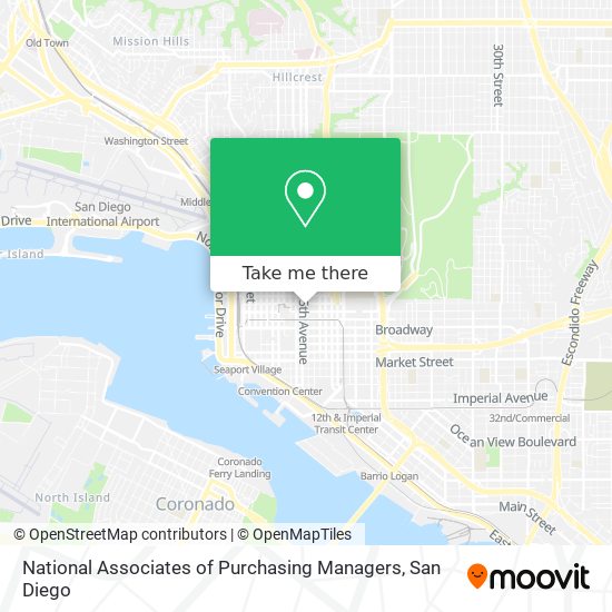 National Associates of Purchasing Managers map
