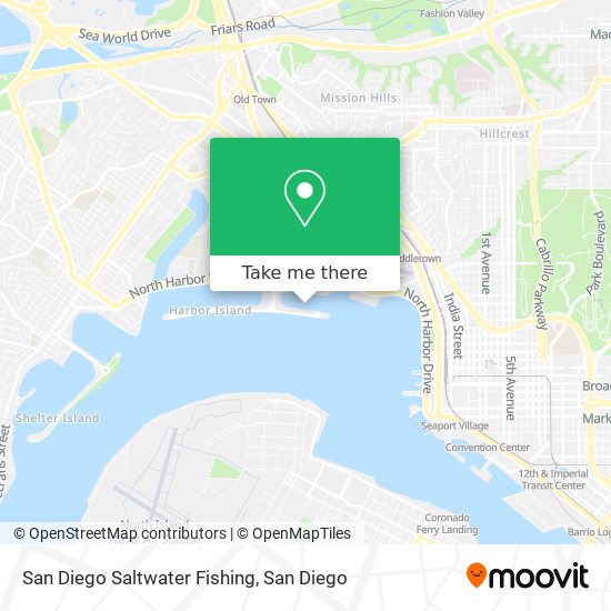 Mapa de San Diego Saltwater Fishing