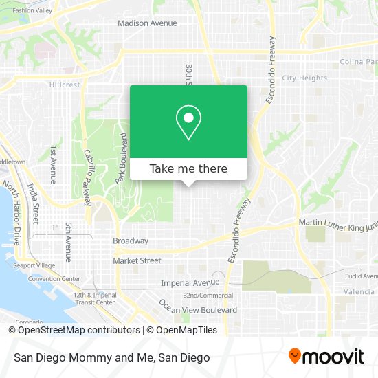 San Diego Mommy and Me map