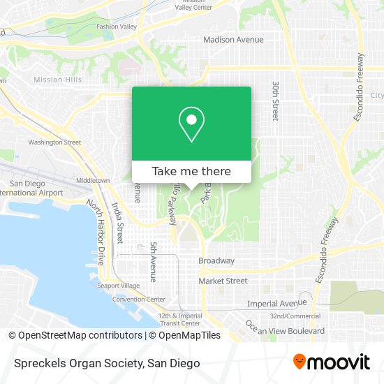 Spreckels Organ Society map