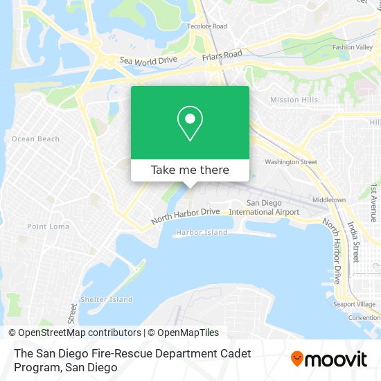 The San Diego Fire-Rescue Department Cadet Program map