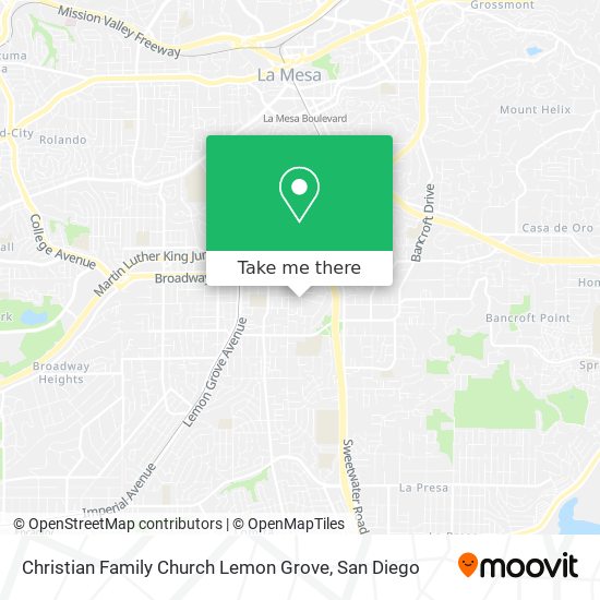 Mapa de Christian Family Church Lemon Grove