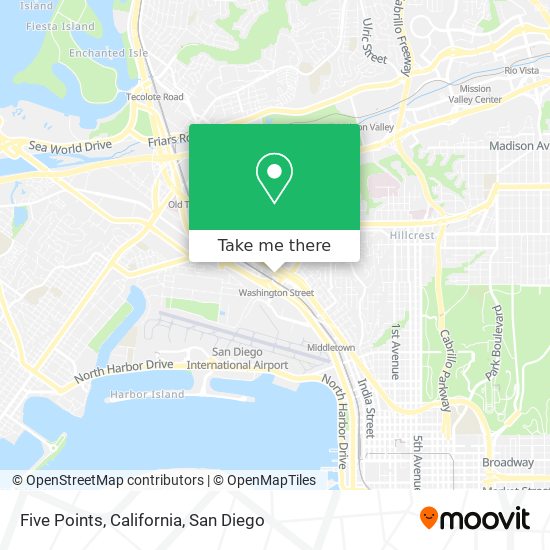 Five Points, California map