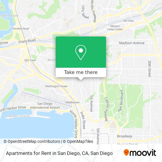 Apartments for Rent in San Diego, CA map