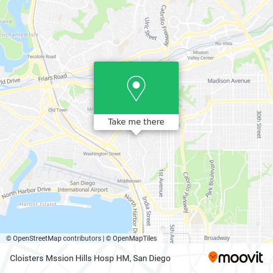 Mapa de Cloisters Mssion Hills Hosp HM