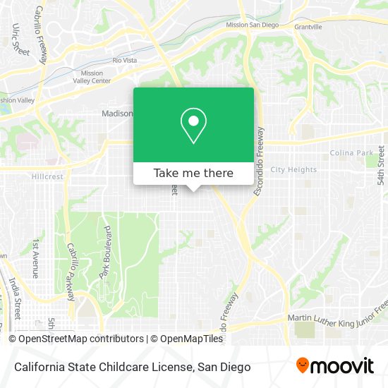 California State Childcare License map