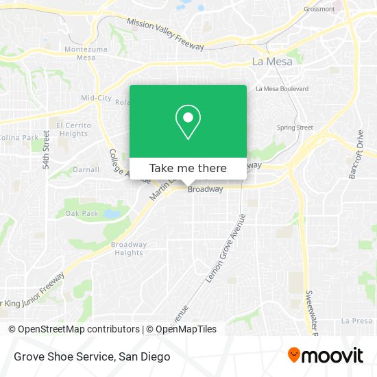 Grove Shoe Service map