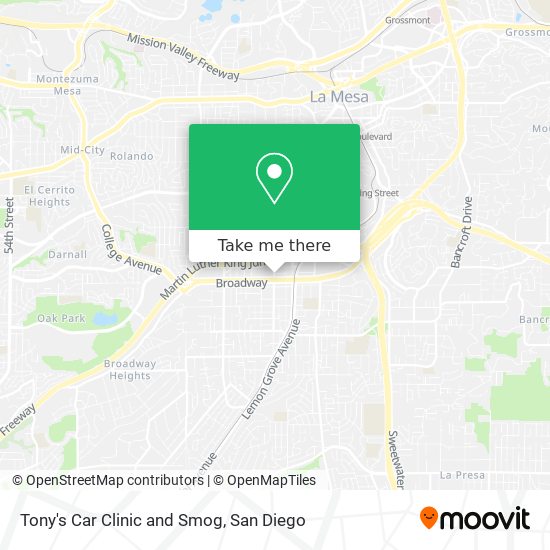 Mapa de Tony's Car Clinic and Smog