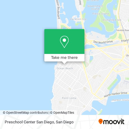 Mapa de Preschool Center San Diego