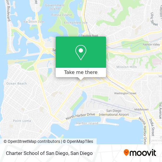 Charter School of San Diego map