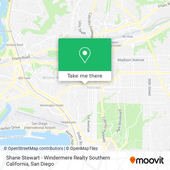 Mapa de Shane Stewart - Windermere Realty Southern California