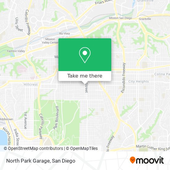 Mapa de North Park Garage
