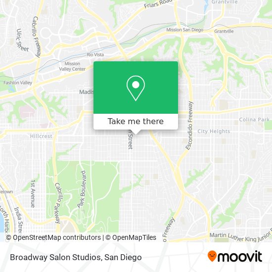 Mapa de Broadway Salon Studios