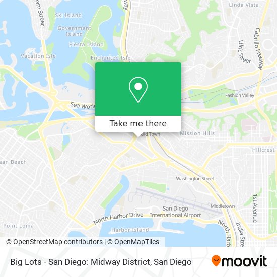 Big Lots - San Diego: Midway District map