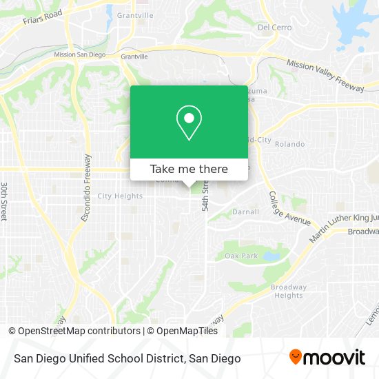 Mapa de San Diego Unified School District