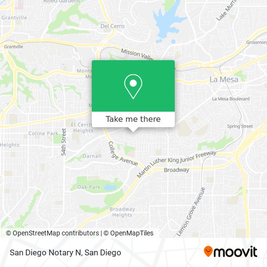 San Diego Notary N map