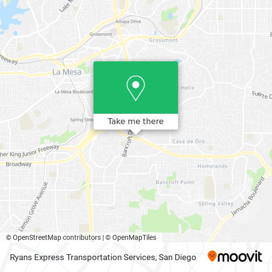 Ryans Express Transportation Services map