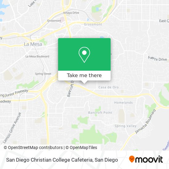 Mapa de San Diego Christian College Cafeteria