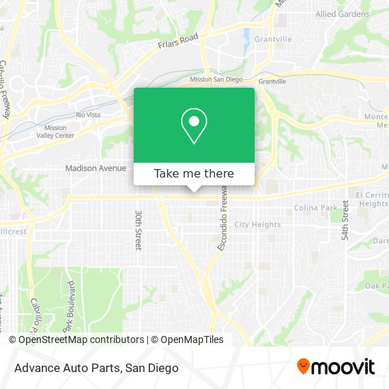 Advance Auto Parts map