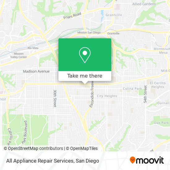 Mapa de All Appliance Repair Services