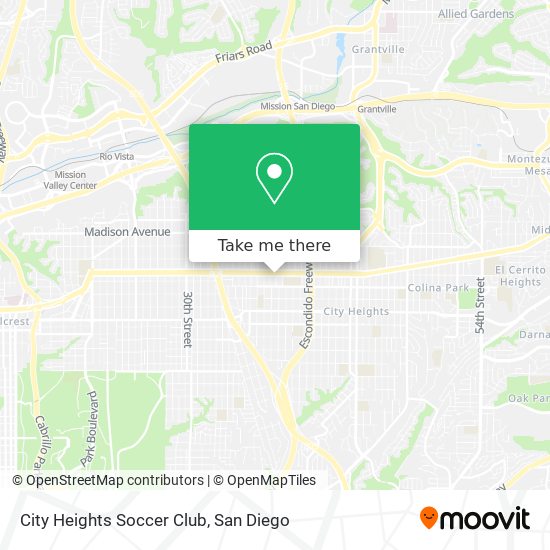 Mapa de City Heights Soccer Club