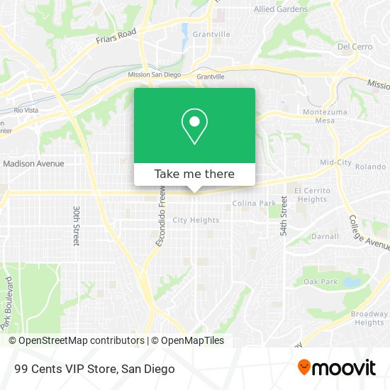 Mapa de 99 Cents VIP Store