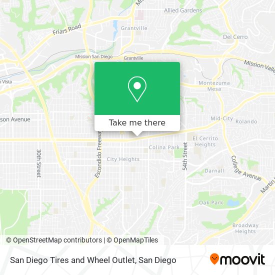 Mapa de San Diego Tires and Wheel Outlet