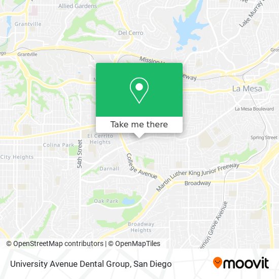 Mapa de University Avenue Dental Group