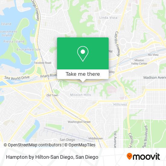 Mapa de Hampton by Hilton-San Diego