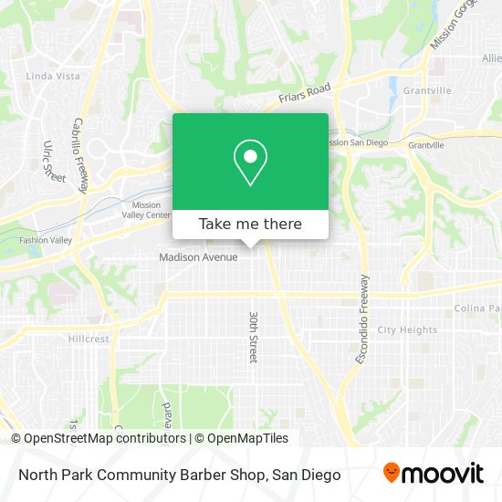 Mapa de North Park Community Barber Shop