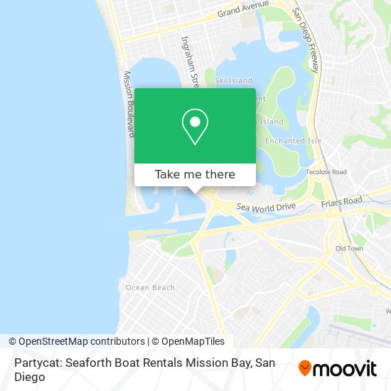 Mapa de Partycat: Seaforth Boat Rentals Mission Bay