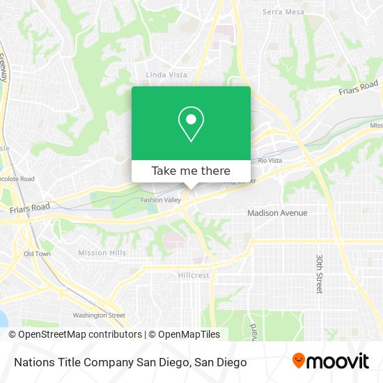 Mapa de Nations Title Company San Diego