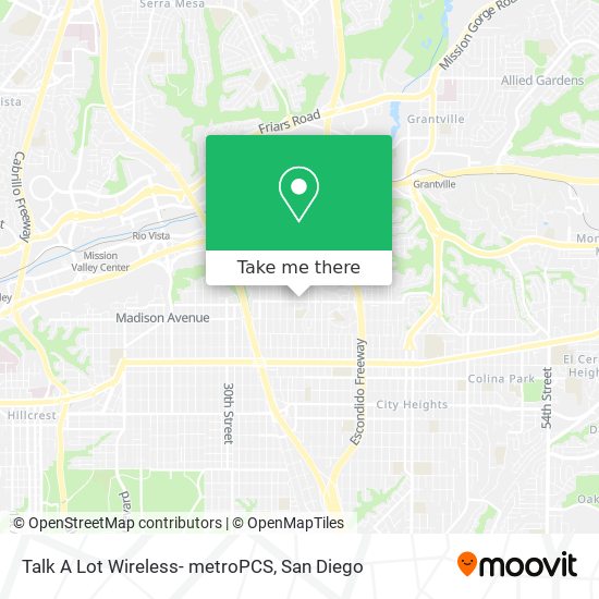 Mapa de Talk A Lot Wireless- metroPCS