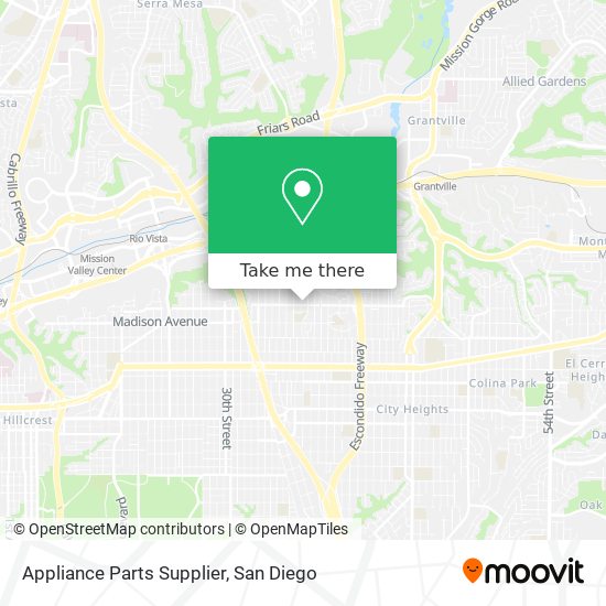 Appliance Parts Supplier map